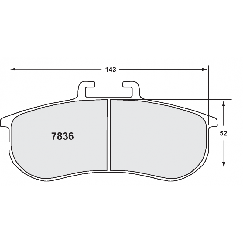 High bite, high friction for sprint / rally. Race brake pads - Ferrari / Panoz
Porsche / Saleen
PFC ZR27 caliper pad